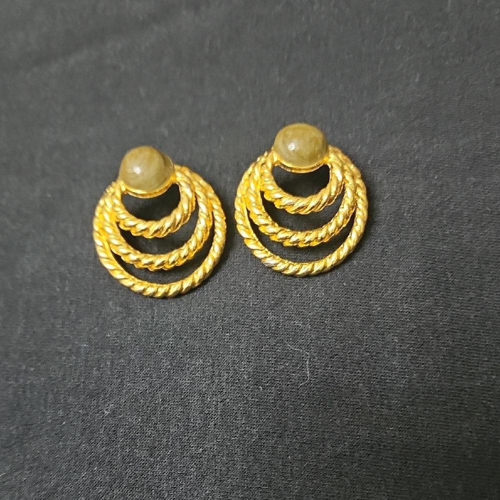 Elegant‎ Gold-Tone Layered Earrings